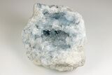 7.6" Very Sparkly Celestine (Celestite) Geode - Madagascar - #201486-2